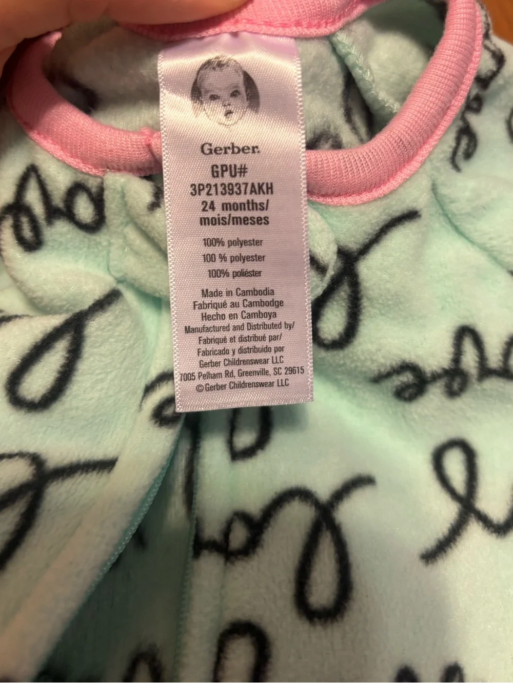 Gerber Girls' Mixed Color One-Piece Sleepers - Pack of 6 24 Months